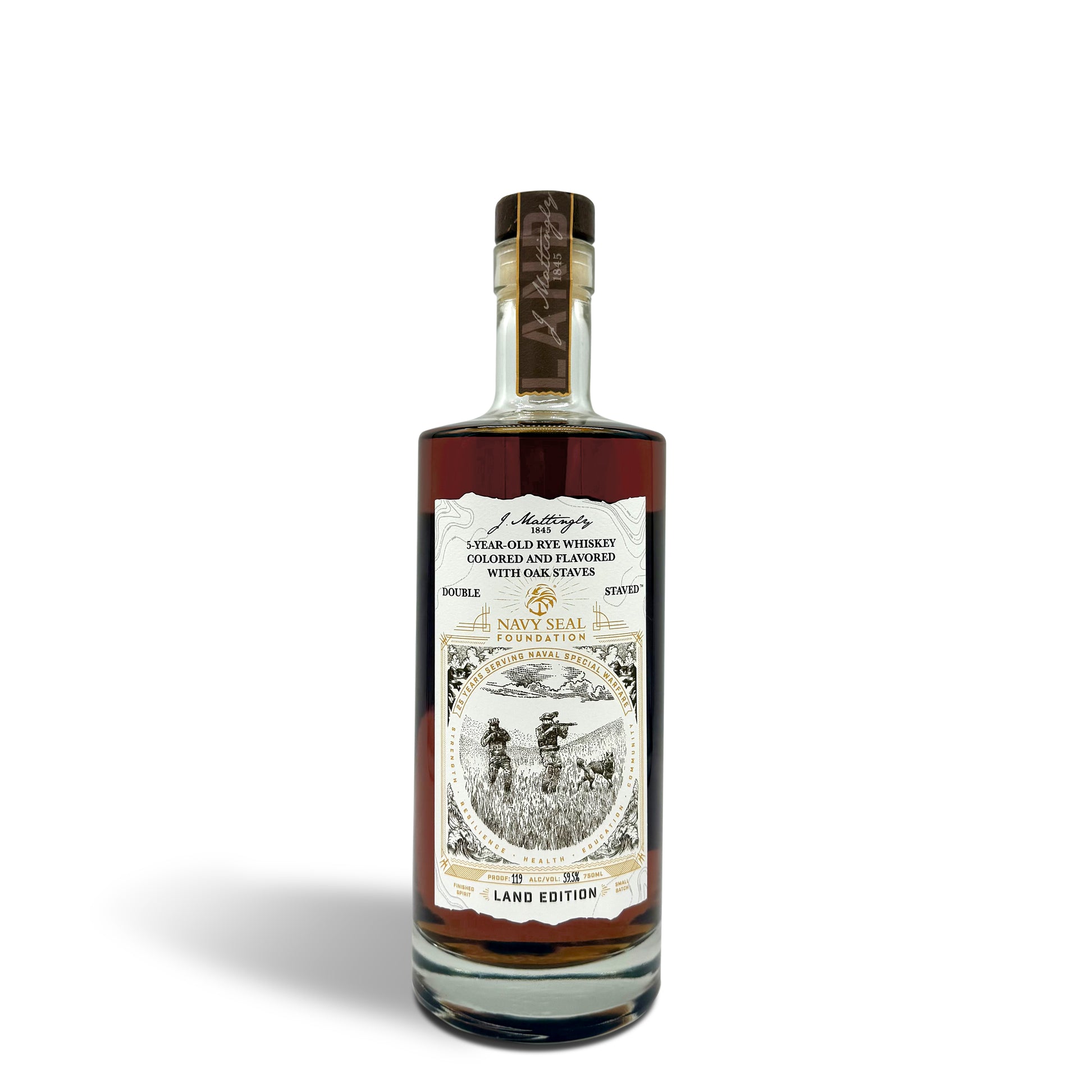 J. Mattingly 1845 Double Staved 5-Year-Old Rye Whiskey (Land Edition)のボトル画像
